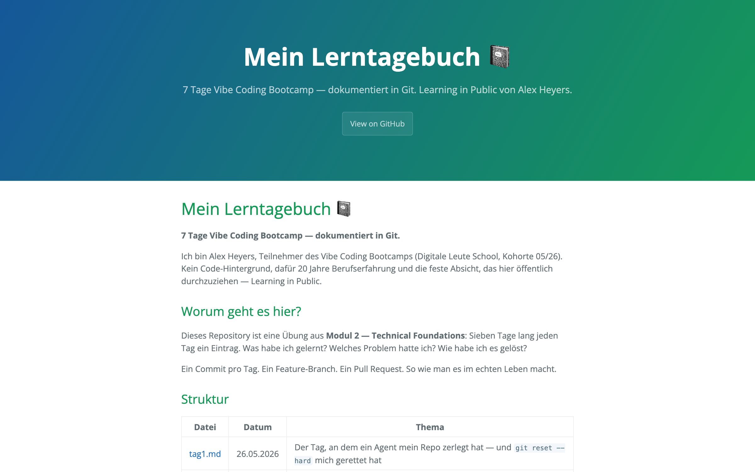 Lerntagebuch